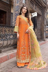 3-Pc Charizma Unstitched Luxury Fancy Net Chifoon CLC23-02